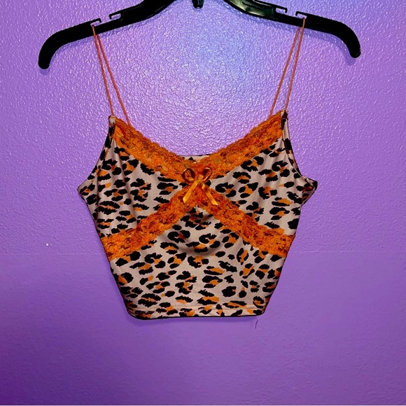 Cami Print crop top - Picture 1 of 3